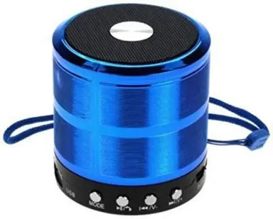 WS-887 Mini Bluetooth Speaker Blue | FM USB Memory Card Slot AUX | 5W Wireless Speaker for Travel |Home Use thumbnail 2
