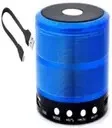 WS-887 Mini Bluetooth Speaker Blue | FM USB Memory Card Slot AUX | 5W Wireless Speaker for Travel |Home Use image 2