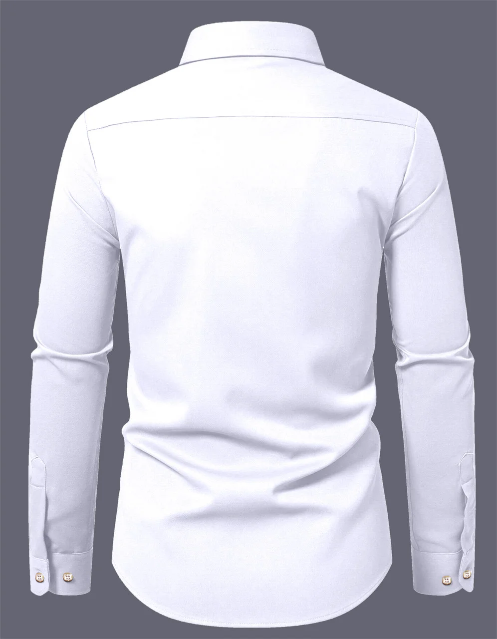 Men’s Solid White Cotton Casual Shirt | Slim Fit, Everyday Office & Summer Wear | Stylish & Branded image 2