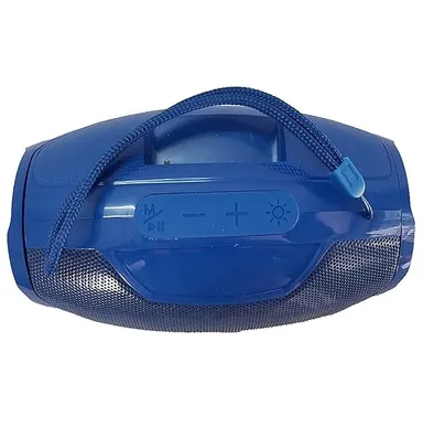 AO-105 Blue Bluetooth Wireless Speaker with Mic, Flashlight, 5W Loud Bass | Portable Stereo Speaker for Phone , Outdoor Use | Rechargeable , USB Support thumbnail 2