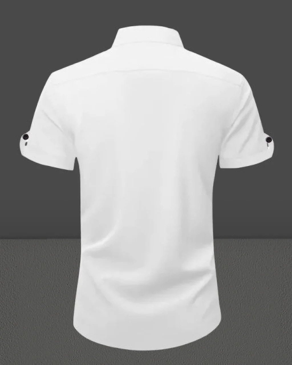 Men White Solid Cotton Casual Shirt Slim Fit Full Sleeves Breathable Summer Wear Formal Casual Shirt Office Wear Lightweight Stylish Shirt for Men India Daily Wear Fashion image 2