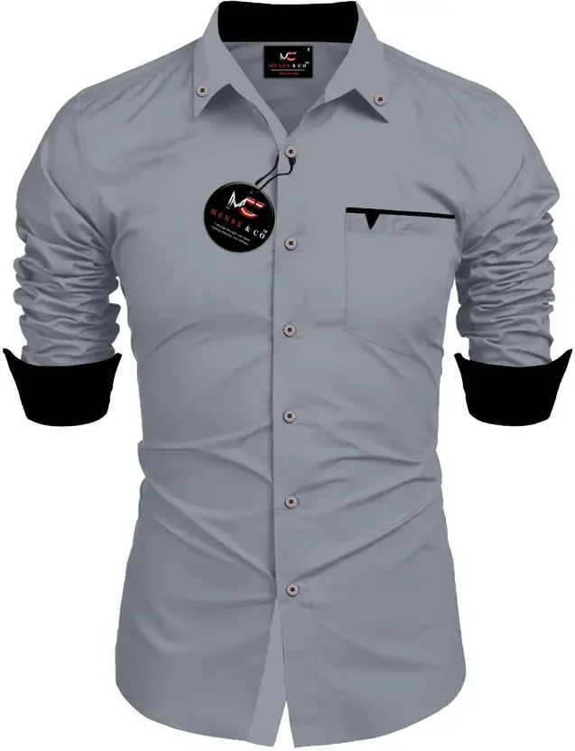 Men Solid Casual Shirt | Multicolor Cotton Shirt for Men | Party Wear & Daily Use | Buy Trendy Casual Shirts image 1