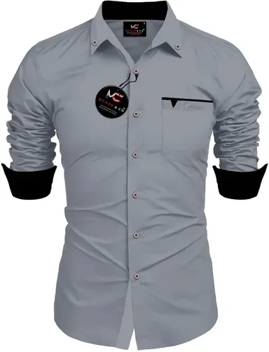 Men Solid Casual Shirt | Multicolor Cotton Shirt for Men | Party Wear & Daily Use | Buy Trendy Casual Shirts  thumbnail 0