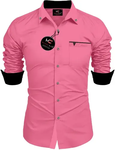 Men Solid Casual Shirt | Multicolor Cotton Slim Fit | Stylish Daily Wear for Men | Summer Ready Office Shirt thumbnail 0