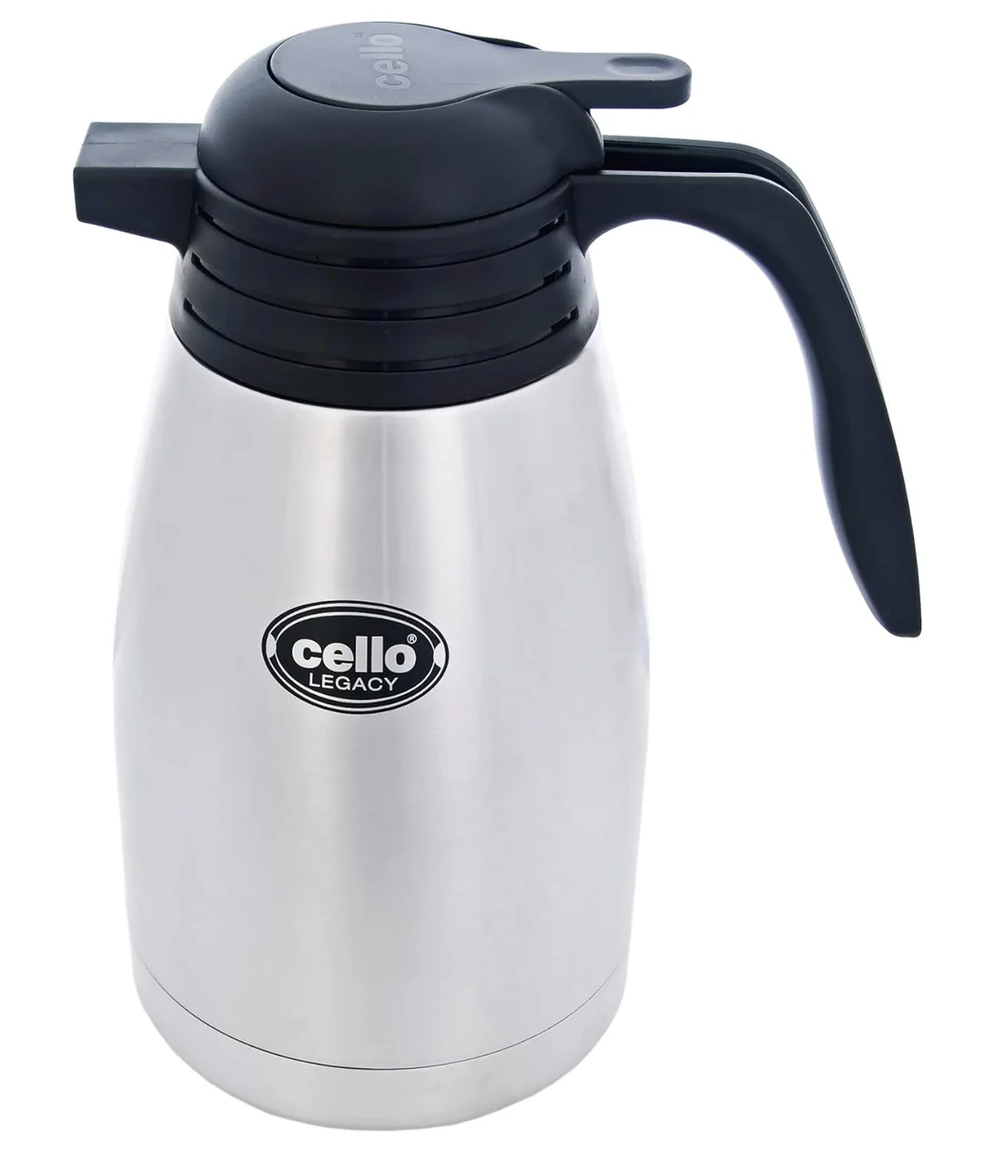 CELLO Legacy Vacusteel 2 Litre Stainless Steel Vacuum Flask Double Insulated Leakproof Hot Cold Water Bottle with Handle outdoor travel office image 2