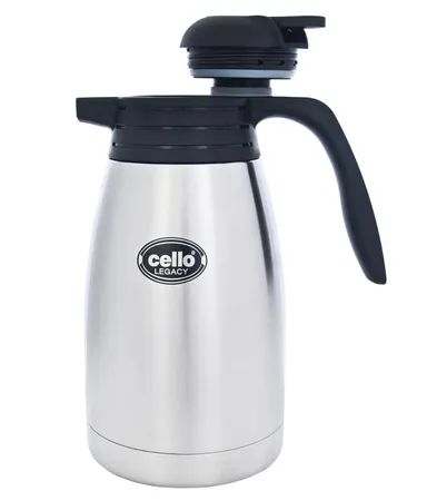 CELLO Legacy Vacusteel 2 Litre Stainless Steel Vacuum Flask Double Insulated Leakproof Hot Cold Water Bottle with Handle outdoor travel office thumbnail 4