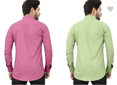  Men's Casual Shirt| Regular Fit, Self Design, Curved Collar | Pack of 2| Comfortable Wear thumbnail 1