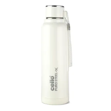 Cello Puro Steel‑X Benz 900 730ml Insulated Stainless Steel Water Bottle Leakproof BPA-Free Wide Mouth for Gym Travel Office thumbnail 0