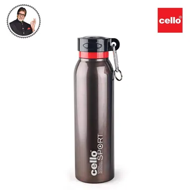 Cello Beatle 700 ml Gold Stainless Steel Vacuum Insulated Sports Bottle Leak-Proof Double Wall Thermo Seal Gym Outdoor Use thumbnail 5