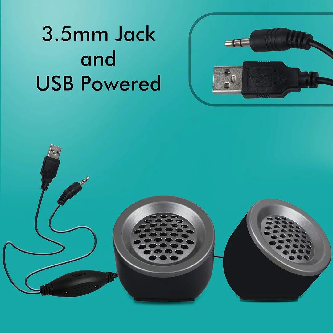 ZEBRONICS Zeb-Pluto 2.0 Multimedia Speaker with AUX Connectivity | USB Powered | Built-in Volume Control | Compact Desktop Stereo for Laptop | PC | Movies | Music | Gaming image 5