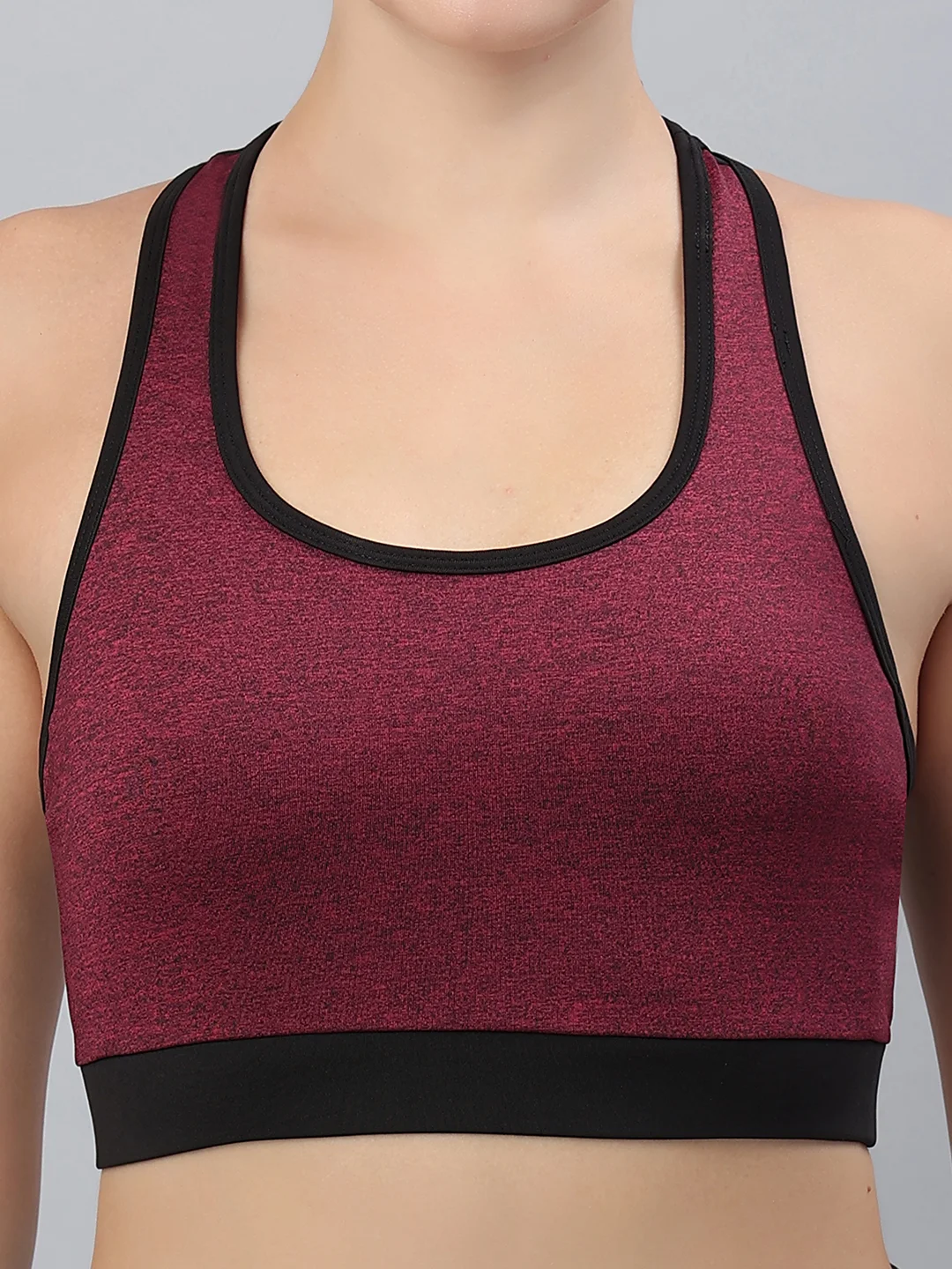 Wirefree Seamless Sports Bra Maroon | Full Coverage | Lightly Padded Women image 1