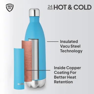 Cello Duro Swift 750 ml Double-Wall Vacuum Insulated Stainless Steel Water Bottle — Leak-Proof Hot & Cold Flask for Gym, Office & Travel thumbnail 2