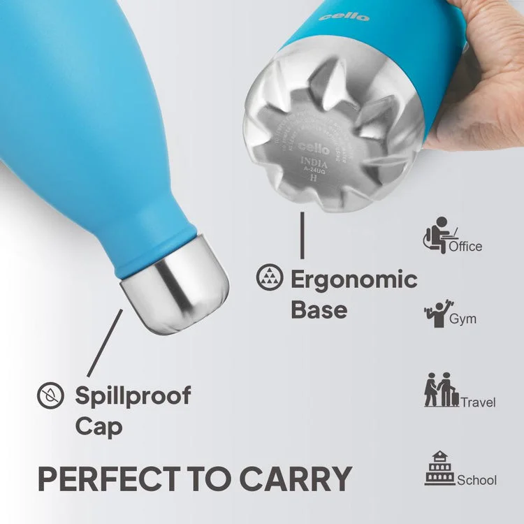 Cello Duro Swift 750 ml Double-Wall Vacuum Insulated Stainless Steel Water Bottle — Leak-Proof Hot & Cold Flask for Gym, Office & Travel image 4