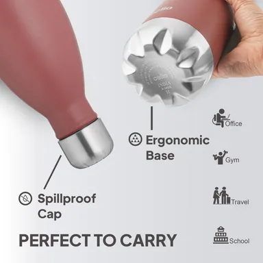 Cello Duro Swift 750ml Double-Walled Stainless Steel Vacuum Insulated Water Bottle – Hot & Cold Leak-Proof Flask with DTP Coating (Black/Blue/Green/Red) thumbnail 3
