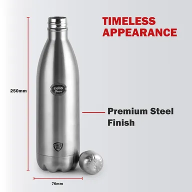 Cello Swift Thermosteel 500ml Insulated Water Bottle | Double-Walled | Leakproof & Rust-Proof Flask for Hot & Cold Beverages – Trave| Gym| Office Use thumbnail 2