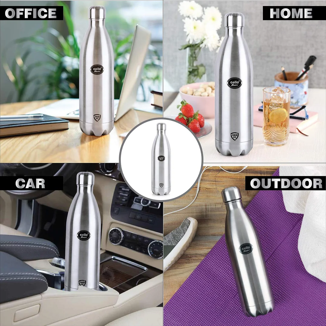 Cello Swift Thermosteel 500ml Insulated Water Bottle | Double-Walled | Leakproof & Rust-Proof Flask for Hot & Cold Beverages – Trave| Gym| Office Use image 9
