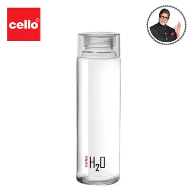 cello glass fridge water bottle 920 ml leak proof lightweight | home use fridge safe bottle  thumbnail 1
