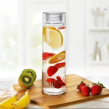 cello glass fridge water bottle 920 ml leak proof lightweight | home use fridge safe bottle  thumbnail 4