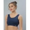 Blue Wirefree Seamless Sports Bra for Women | Full Coverage Lightly Padded Workout & Activewear Top image 2