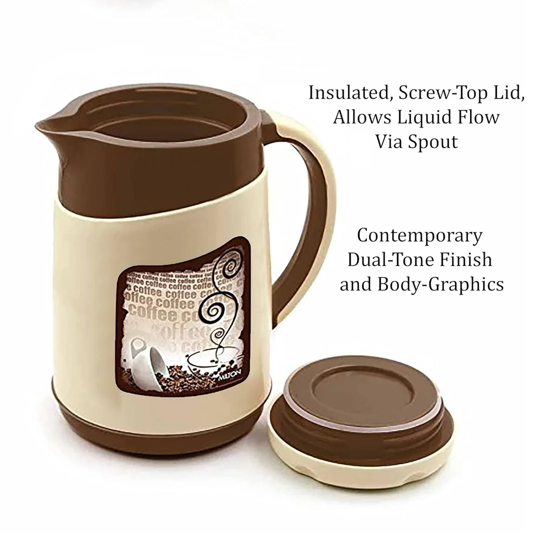 Cello Viva Tuff Insulated Jug 750 ml | Hot & Cold Leak Proof Food Grade Jug | Easy Grip Travel & Office Water Jug image 2