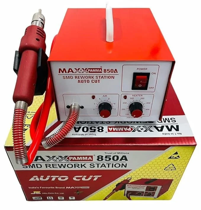  Auto-Cut SMD Rework Station | Hot Air Gun for Chip Removal |270W Heat Gun for Electronics Repair | Mobile Circuit Tool image 1