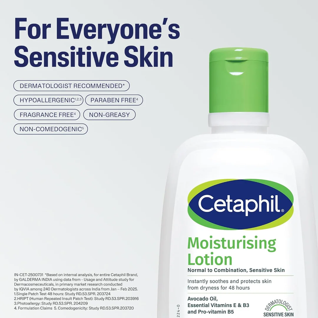 Cetaphil Moisturising Lotion 100 ml Hydrating Face & Body Lotion for Normal to Dry Sensitive Skin Dermatologist Recommended Lightweight Daily Moisturizer image 3