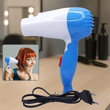 Nova NV‑1290 Foldable Hair Dryer 1000W Travel‑Friendly 2‑Speed Compact Hair Dryer for Men Women Blue Fast Drying Lightweight thumbnail 4