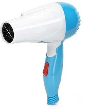Nova NV‑1290 Foldable Hair Dryer 1000W Travel‑Friendly 2‑Speed Compact Hair Dryer for Men Women Blue Fast Drying Lightweight thumbnail 0