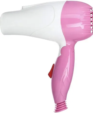Nova NV-1290 Professional Foldable Hair Dryer with 2 Speed Control for Women and Men| 1000 Watts| Pink |Lightweight, Fast Drying, Compact Design| Ideal for Travel thumbnail 3