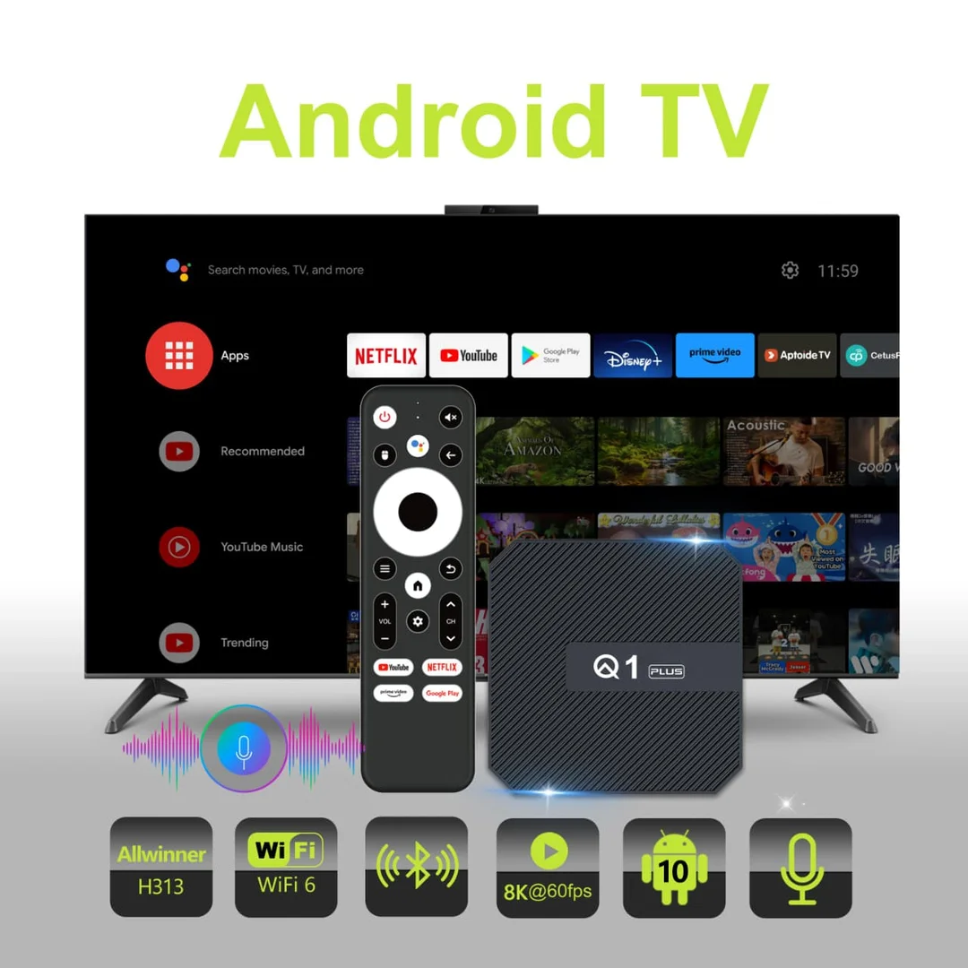 Premium Android 10 Mini PC Box 4K Ultra HD Media Streaming | Smart TV Box with Allwinner H313 Quad Core Processor, 2GB/4GB RAM, 16GB/32GB Storage, WiFi HDMI Android TV Media Player image 2