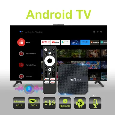 Premium Android 10 Mini PC Box 4K Ultra HD Media Streaming | Smart TV Box with Allwinner H313 Quad Core Processor, 2GB/4GB RAM, 16GB/32GB Storage, WiFi HDMI Android TV Media Player thumbnail 1