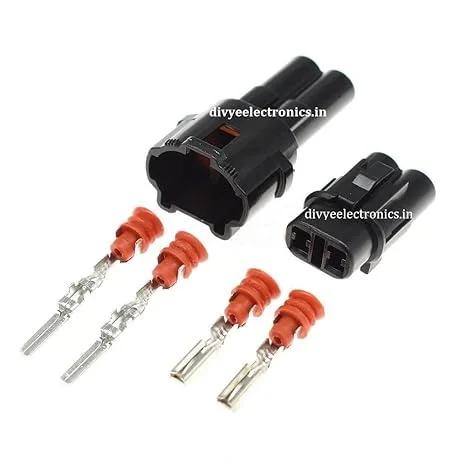2 Pin Waterproof Male Female Connector Plug for Electric Bike| Automotive Wiring image 1