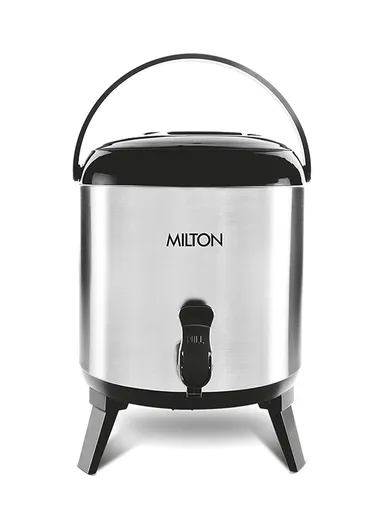 Milton Thermosteel 4.6L Insulated Stainless Steel Water Jug – PU Foam Hot & Cold Retention, Leak-Proof Silver thumbnail 0