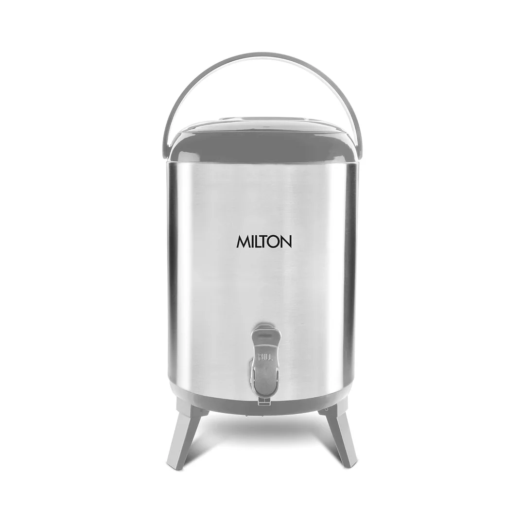 Milton Stellar 10 Thermosteel Water Jug 9.3L | Stainless Steel Insulated Jug for Travel & Party Use | Durable Leakproof Hot & Cold Water Storage Jug image 1
