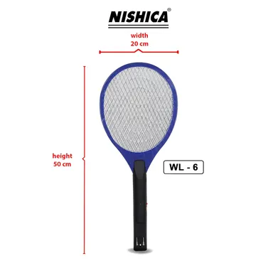 NISHICA Rechargeable Anti Mosquito Racket Bat Pack of 2 Dual Pack USB LED Light Safe Kids High Voltage Electric Insect Killer thumbnail 4