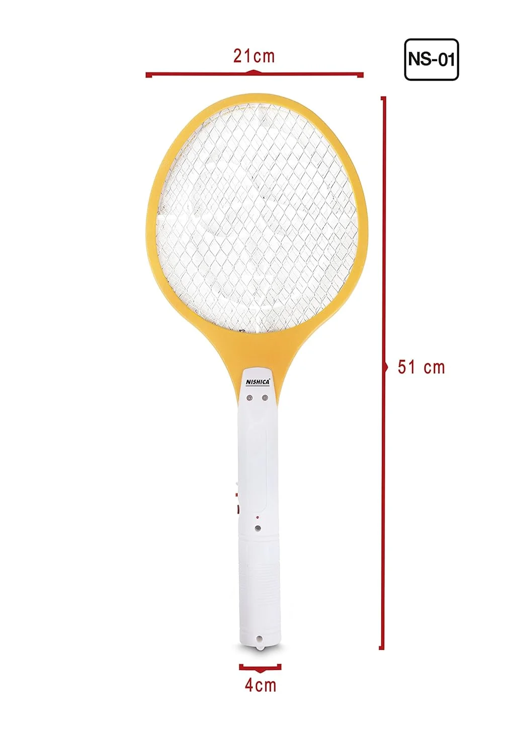 NISHICA Rechargeable Anti Mosquito Racket Bat Pack of 2 Dual Pack USB LED Light Safe Kids High Voltage Electric Insect Killer image 6