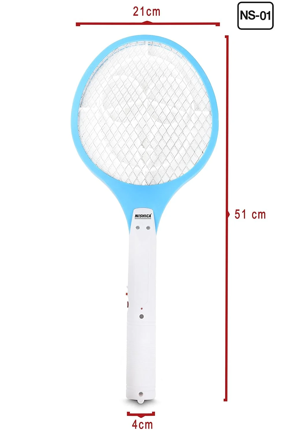 NISHICA Rechargeable Anti Mosquito Racket Bat Pack of 2 Dual Pack USB LED Light Safe Kids High Voltage Electric Insect Killer image 7