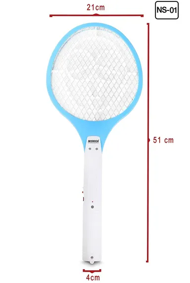 NISHICA Rechargeable Anti Mosquito Racket Bat Pack of 2 Dual Pack USB LED Light Safe Kids High Voltage Electric Insect Killer thumbnail 6