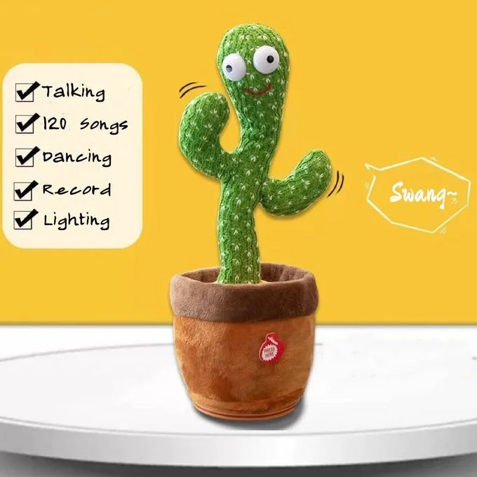 Rechargeable Talking Cactus Toy for Kids| Musical Dancing & Speaking Educational Toy for Toddlers 0-3 Years| Repeating Interactive Baby Toy image 2