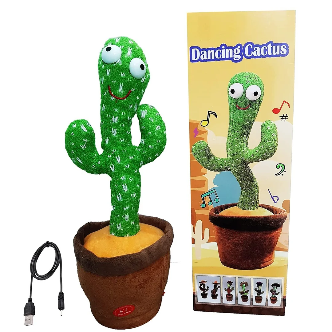 Rechargeable Talking Cactus Toy for Kids| Musical Dancing & Speaking Educational Toy for Toddlers 0-3 Years| Repeating Interactive Baby Toy image 3