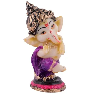 Lord Ganesha Idol Statue for Car Dashboard | Home & Office Decor | Shriganesh Murti for Good Luck & Gifting thumbnail 2