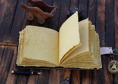 Genuine Leather Diary | Vintage Handmade Journal with Lock | 200 Deckle Edge Pages | Antique Travel Notebook for Men & Women Writing & Gifting thumbnail 1