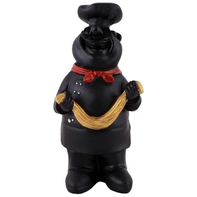 Resin Cute Chef Showpiece | Miniature Kitchen Statue Black | Home Decor Gift for Kitchen & Dining thumbnail 3
