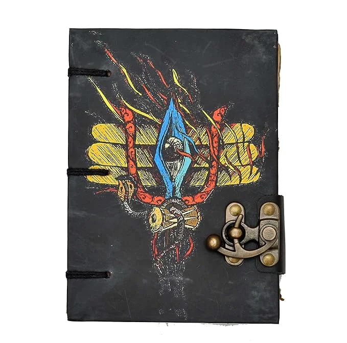 Little Crafts buckle lock journal | 200-page unruled printed cardboard diary for men and women image 1