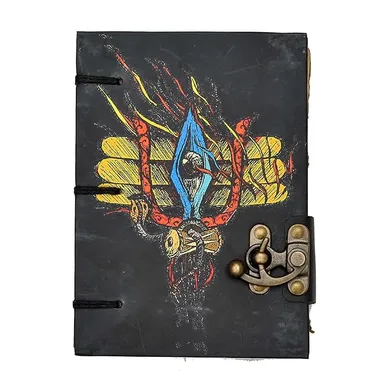 Little Crafts buckle lock journal | 200-page unruled printed cardboard diary for men and women thumbnail 0