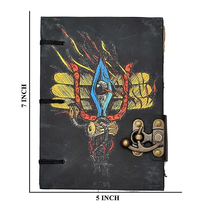 Little Crafts buckle lock journal | 200-page unruled printed cardboard diary for men and women image 2