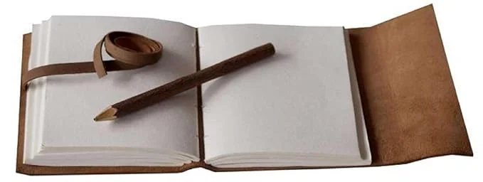 Little Crafts leather travel journal | handmade vintage leather diary 200 pages unruled image 3