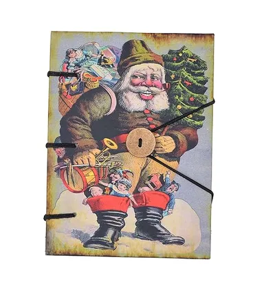 Handmade Printed Cardboard Journal |200 Pages Diary with String Closure | Creative Sketch & Writing Notepad for Artists Students Gift thumbnail 3