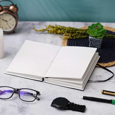 Little Crafts Handmade Printed Cardboard Journal Diary with Buckle Lock | 200 Pages Notebook for Men and Women | Eco-Friendly Vintage Style thumbnail 2