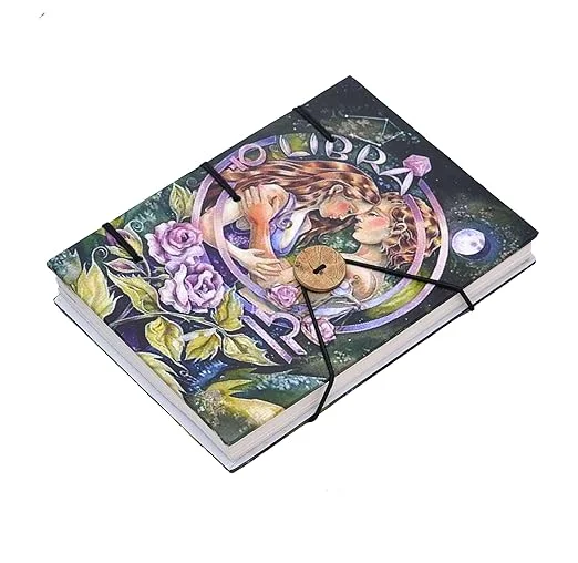 Printed Cardboard Journal | Handmade Unruled Diary with String Closure | 200 Pages Personal Notebook for Men and Women image 3